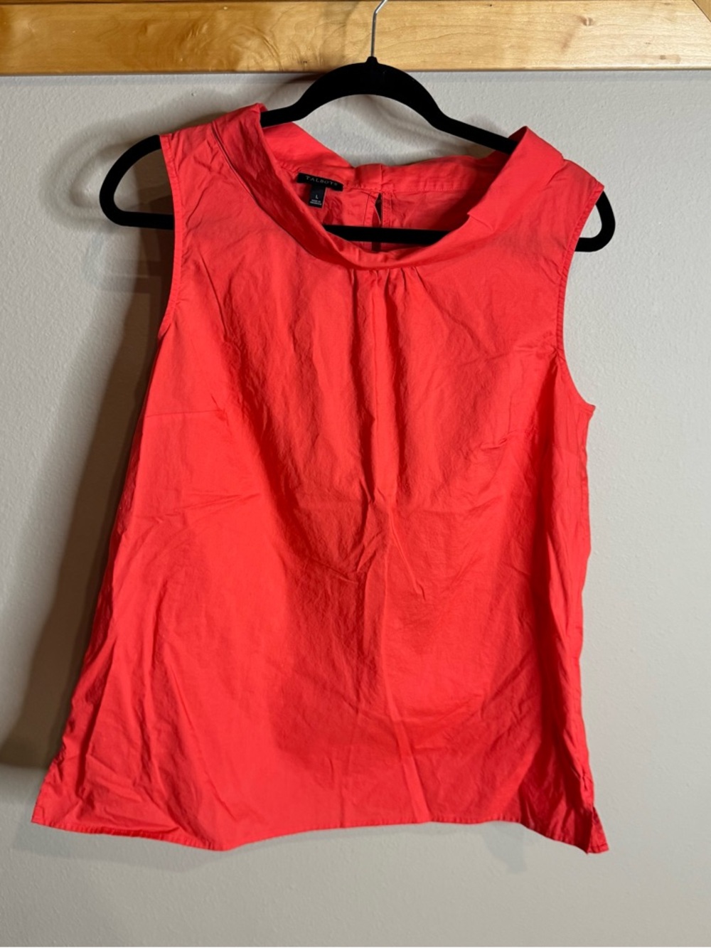 Talbots Sleeveless Coral Shell Top